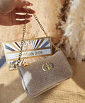 Dior GWP Christmas Collection Shoulder Bag with Chain – Limited Edition Evening Bag (Gift Box Included)