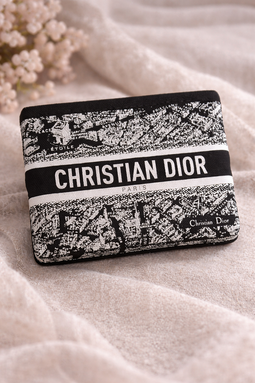 Chic Paris Monochrome Cosmetic Pouch | Luxury Inspired Travel Organizer