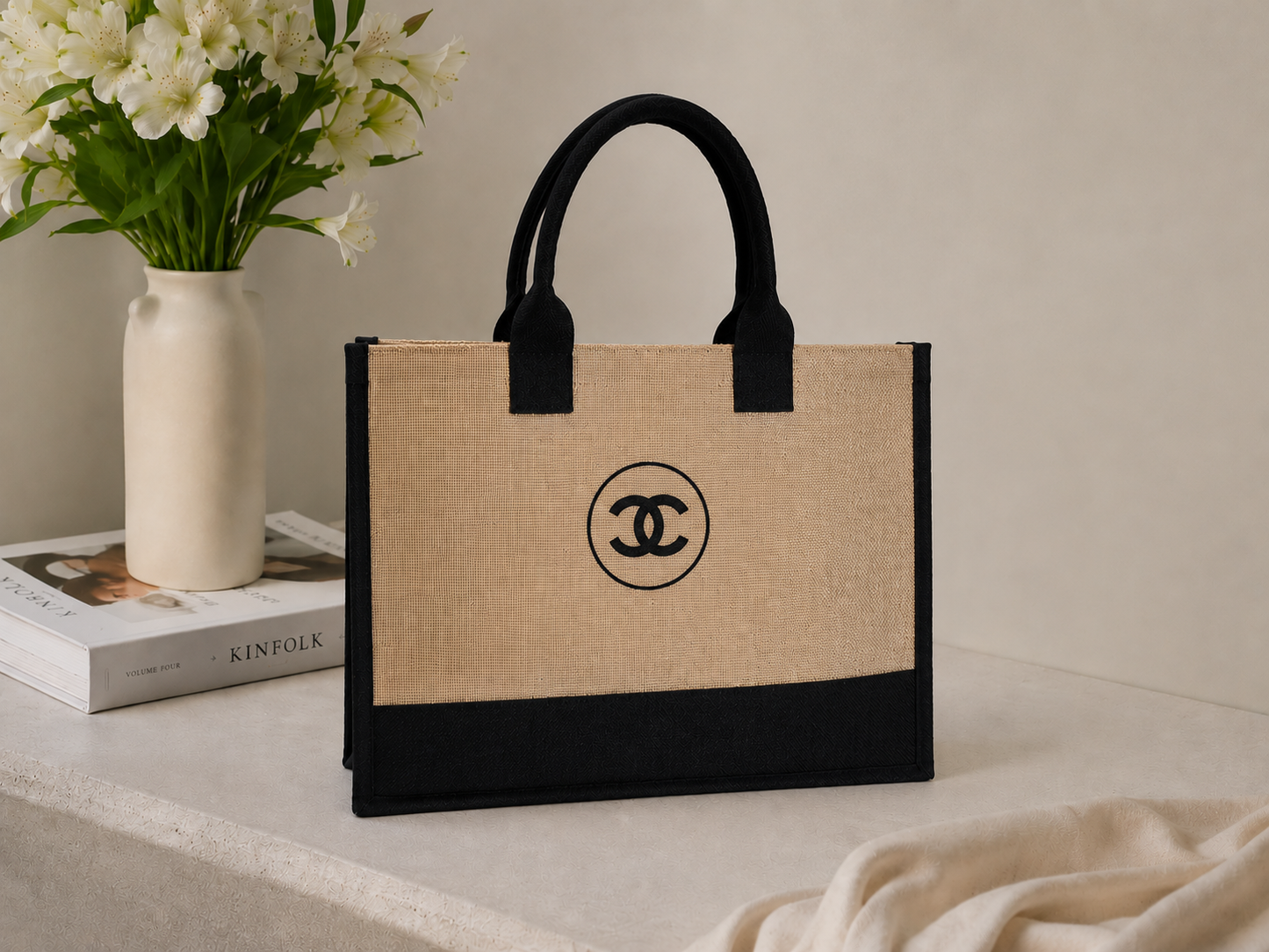 PREORDER DEPOSIT PAYMENT ONLY- GWP Luxury Beach Burlap Beach Tote