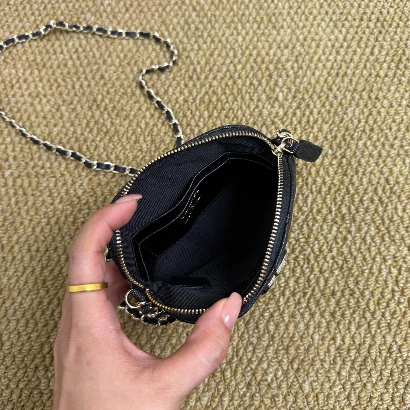 PREORDER DEPOSIT ONLY -CHANEL GWP Caviar Style Shell Crossbody Bag