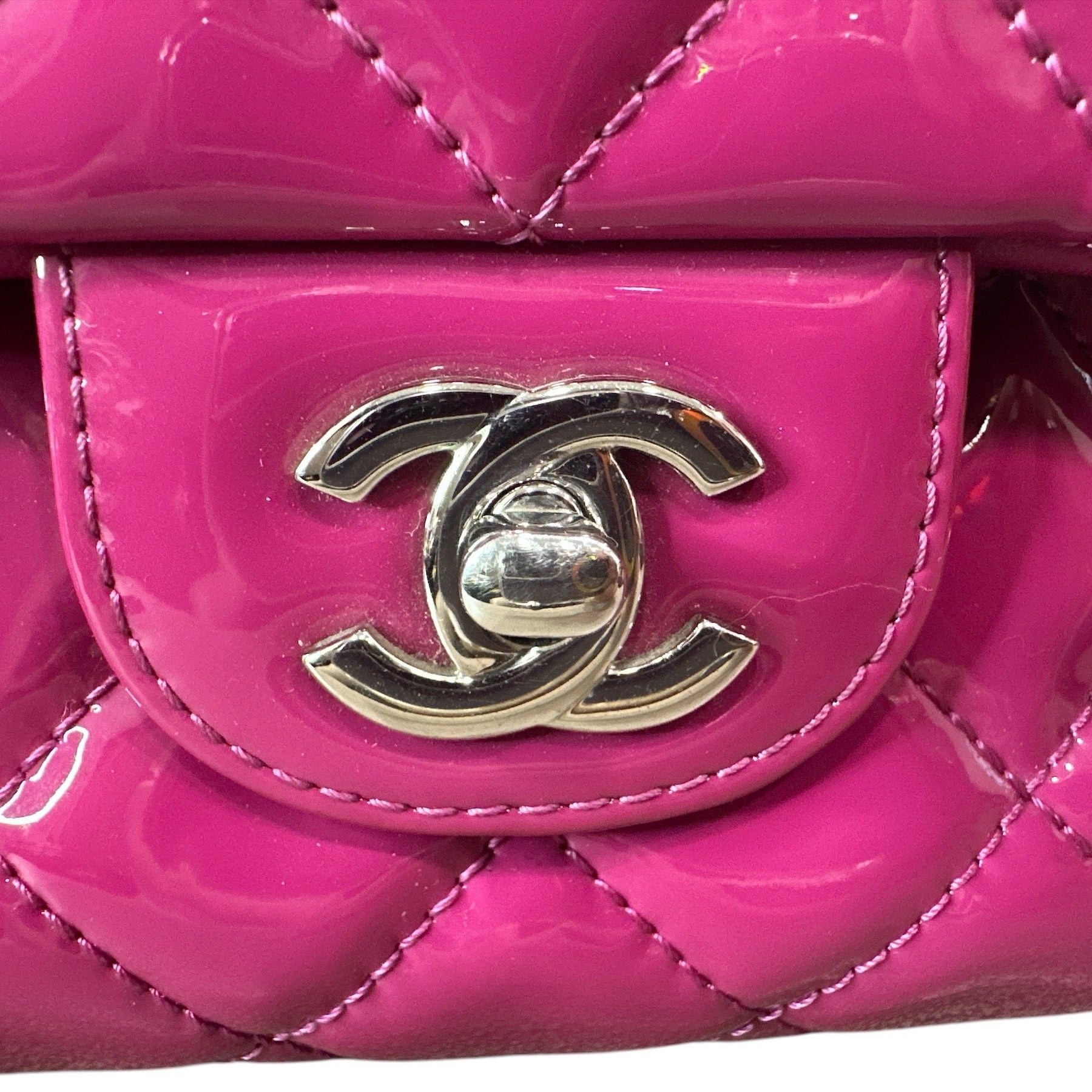 Chanel Double Compartment Flap Bag Quilted Patent Medium - Clairely Amazing