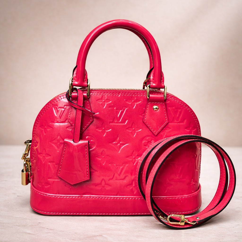 Louis Vuitton  Vernis Alma BB Hot Pink FULL SET