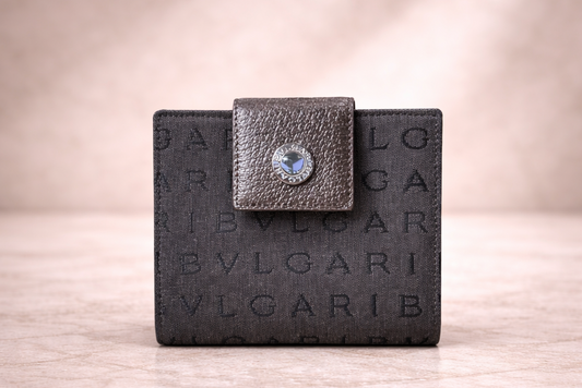 BVLGARI Brown Leather Wallet