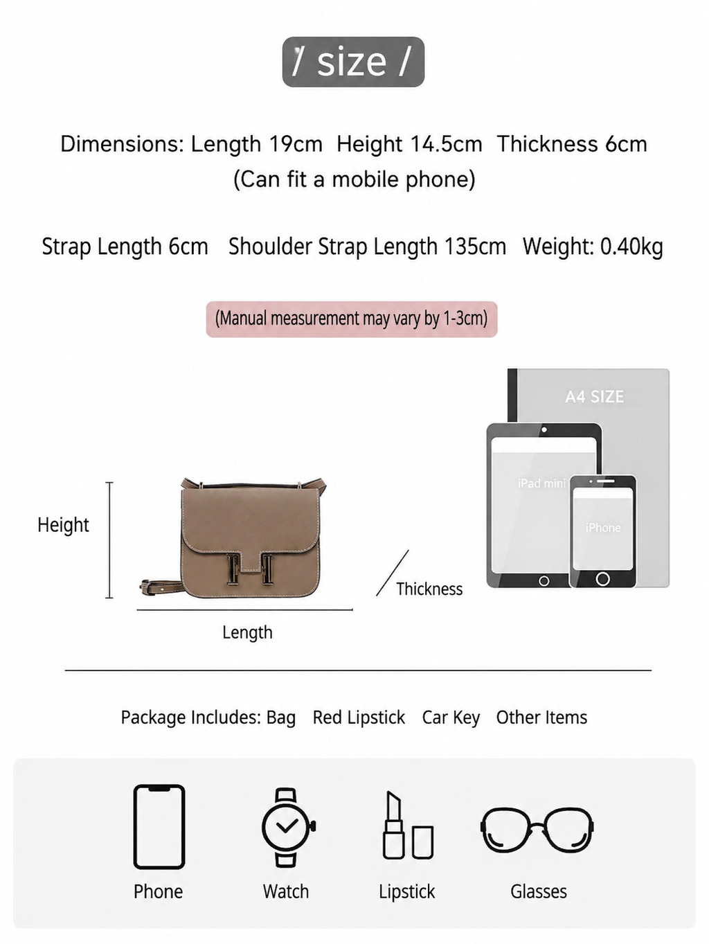 👑 Structured H-Clasp Crossbody Bag – Fashion Collection