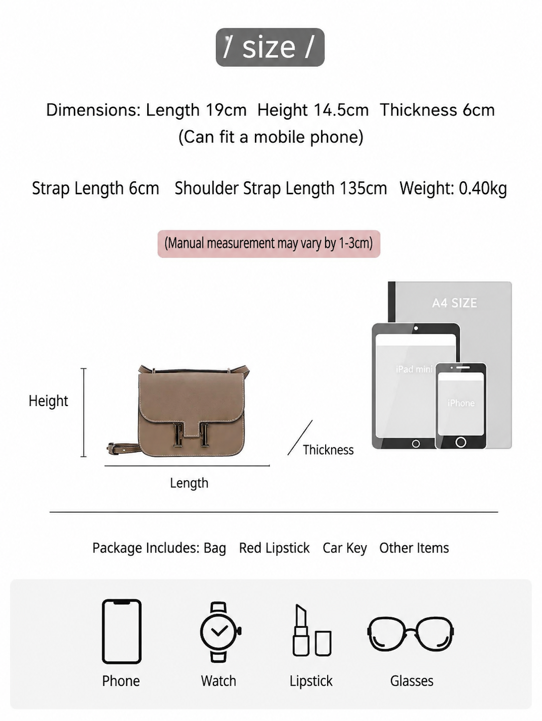 👑 Structured H-Clasp Crossbody Bag – Fashion Collection