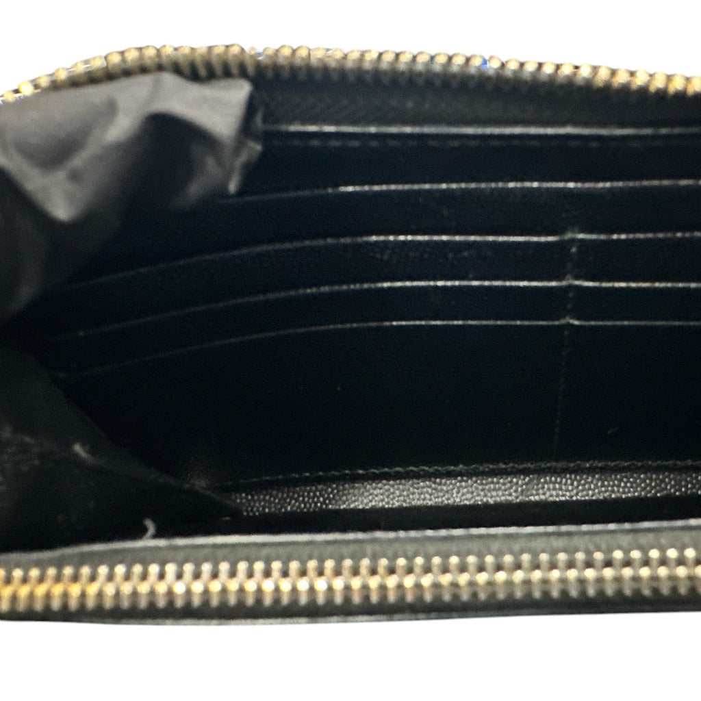 YSL Cassandra Zippy Wallet Black - Clairely Amazing