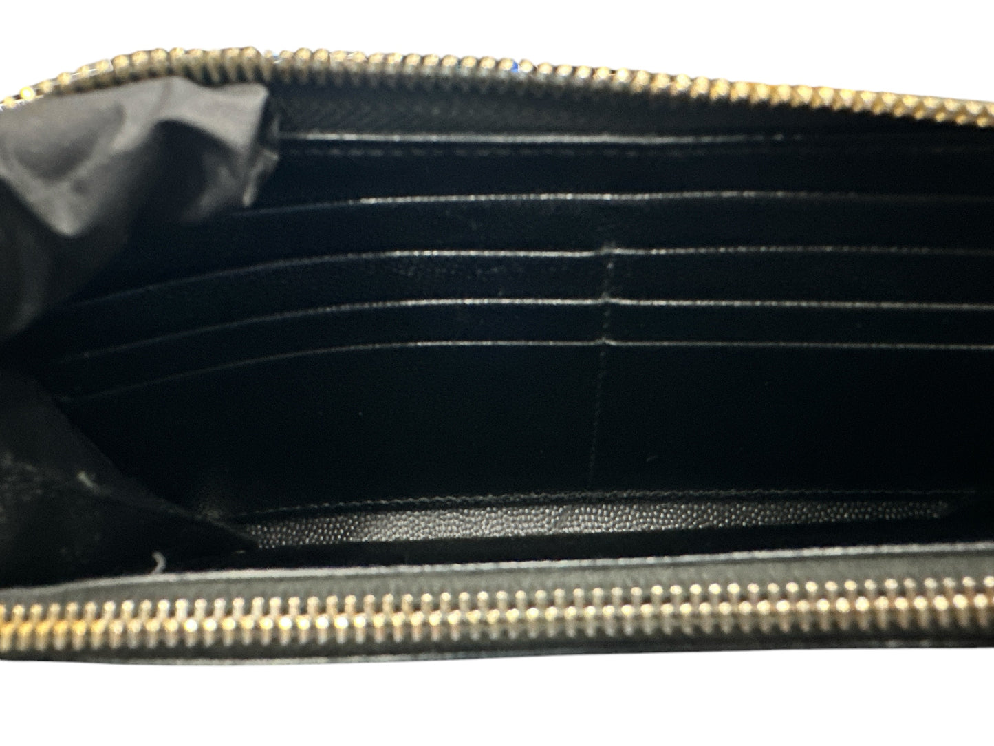 YSL Cassandra Zippy Wallet Black - Clairely Amazing