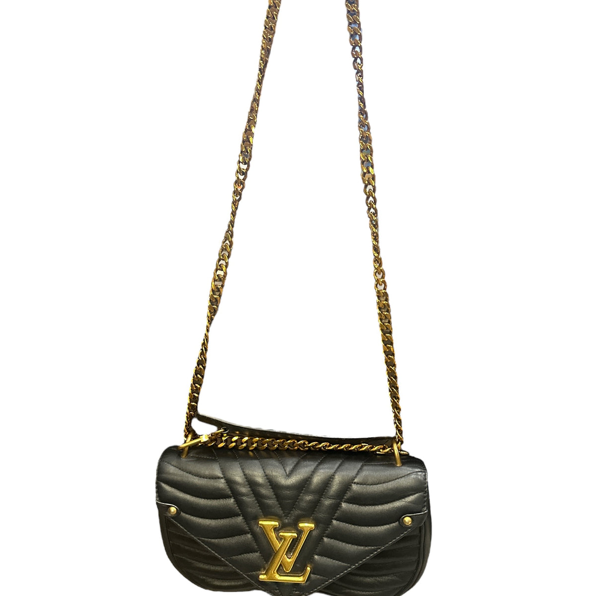 LOUIS VUITTON 
Calfskin New Wave Chain MM Black - Clairely Amazing