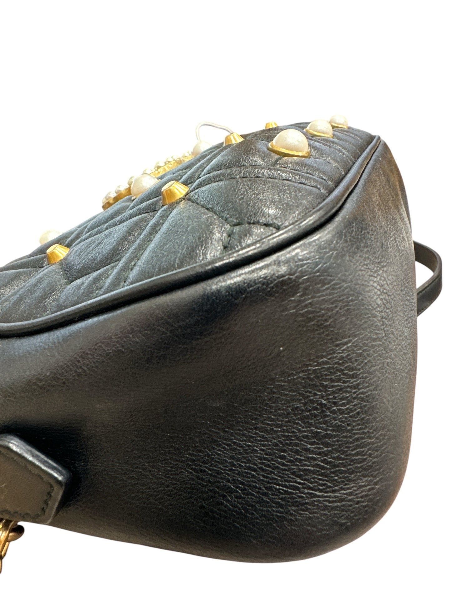 Gucci  Calfskin Matelasse Studded Small Pearly - Clairely Amazing
