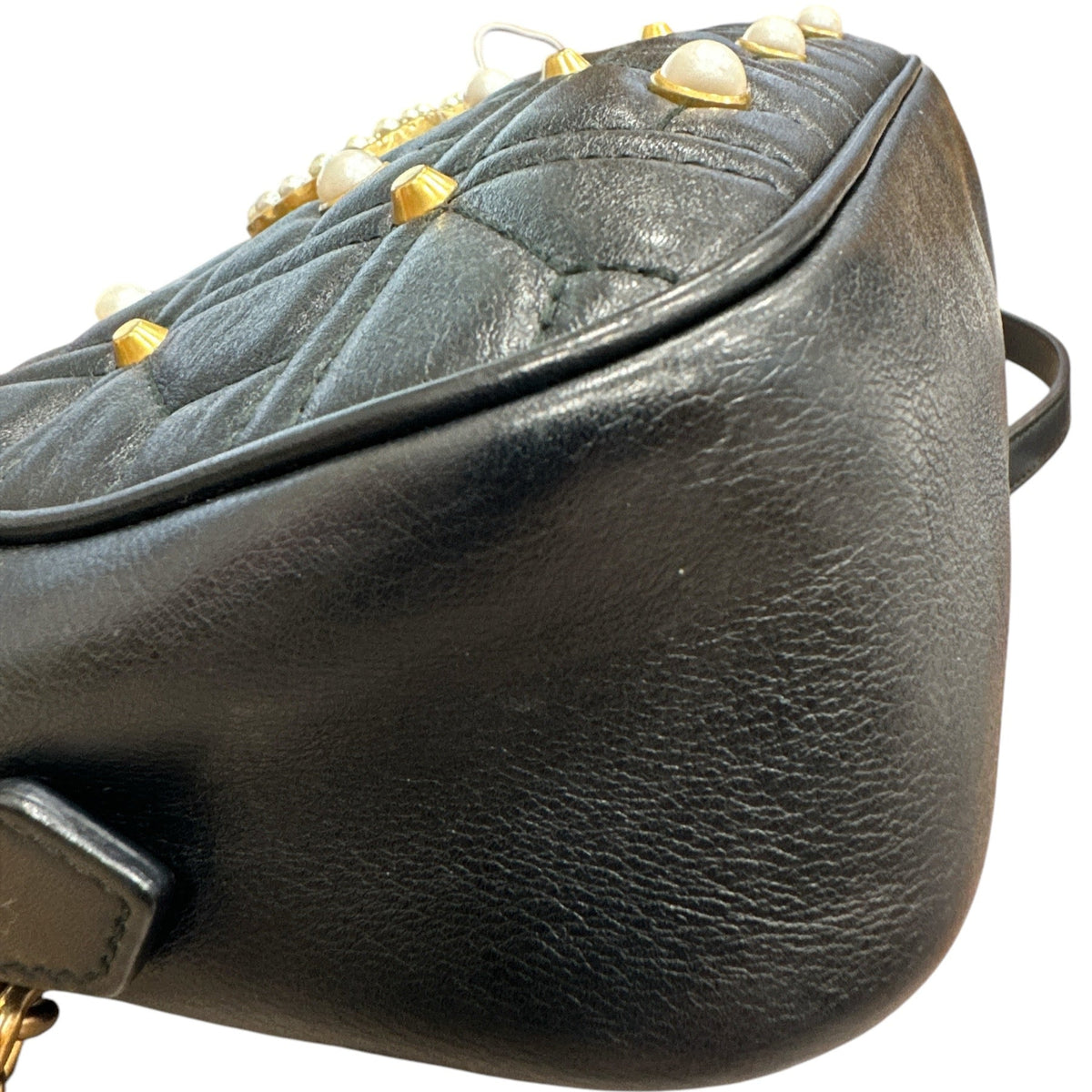 Gucci  Calfskin Matelasse Studded Small Pearly - Clairely Amazing