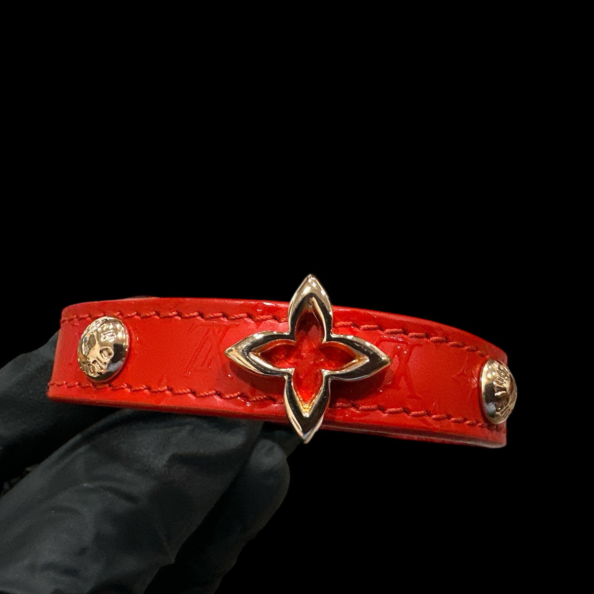 Louis Vuitton Leather Monogram Flower Bracelet - Clairely Amazing