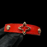 Louis Vuitton Leather Monogram Flower Bracelet - Clairely Amazing