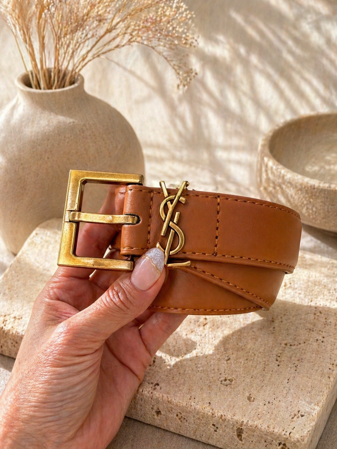 Luxe Gold Accent Fashion Belt