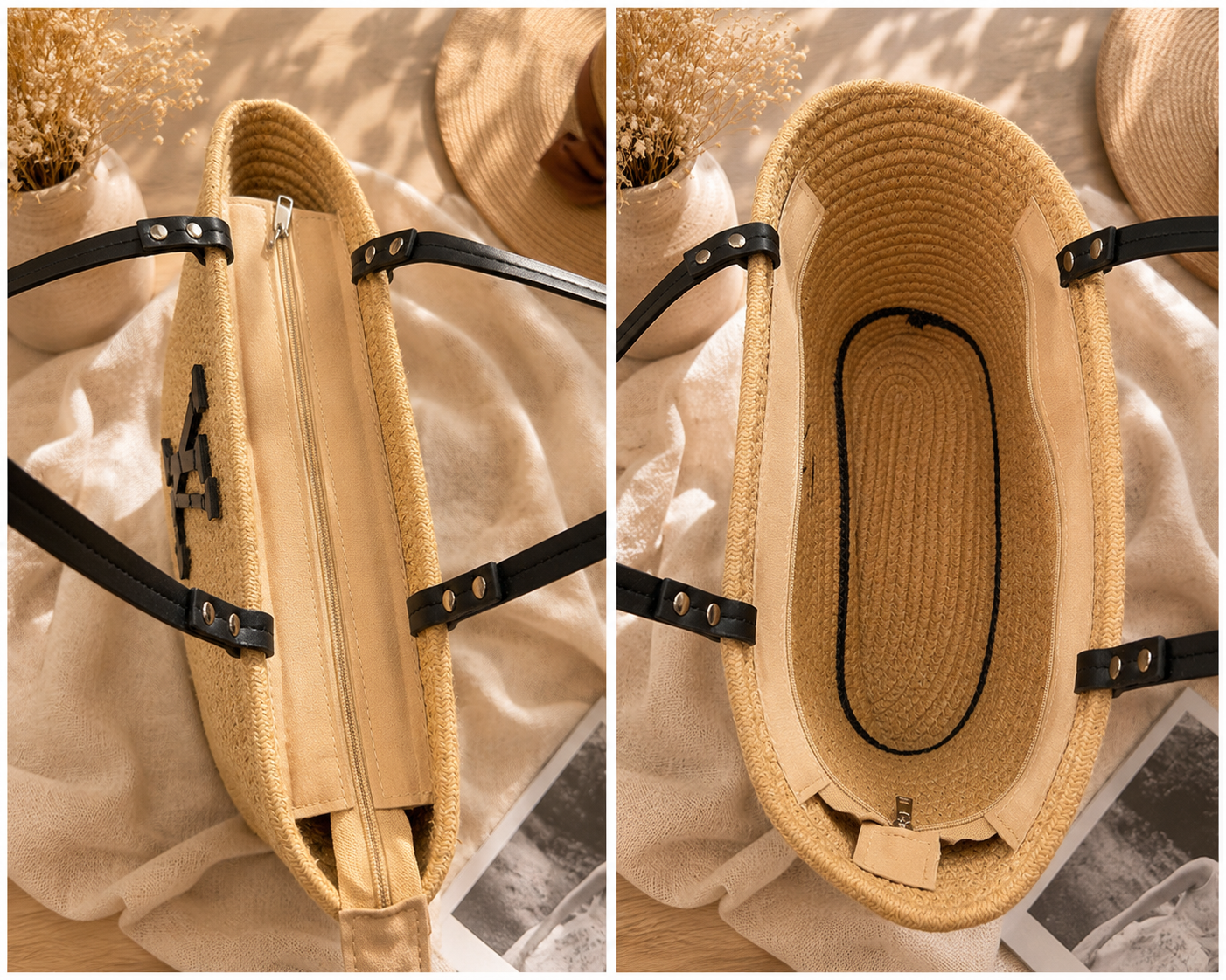 Straw Woven Oversized Tote Bag