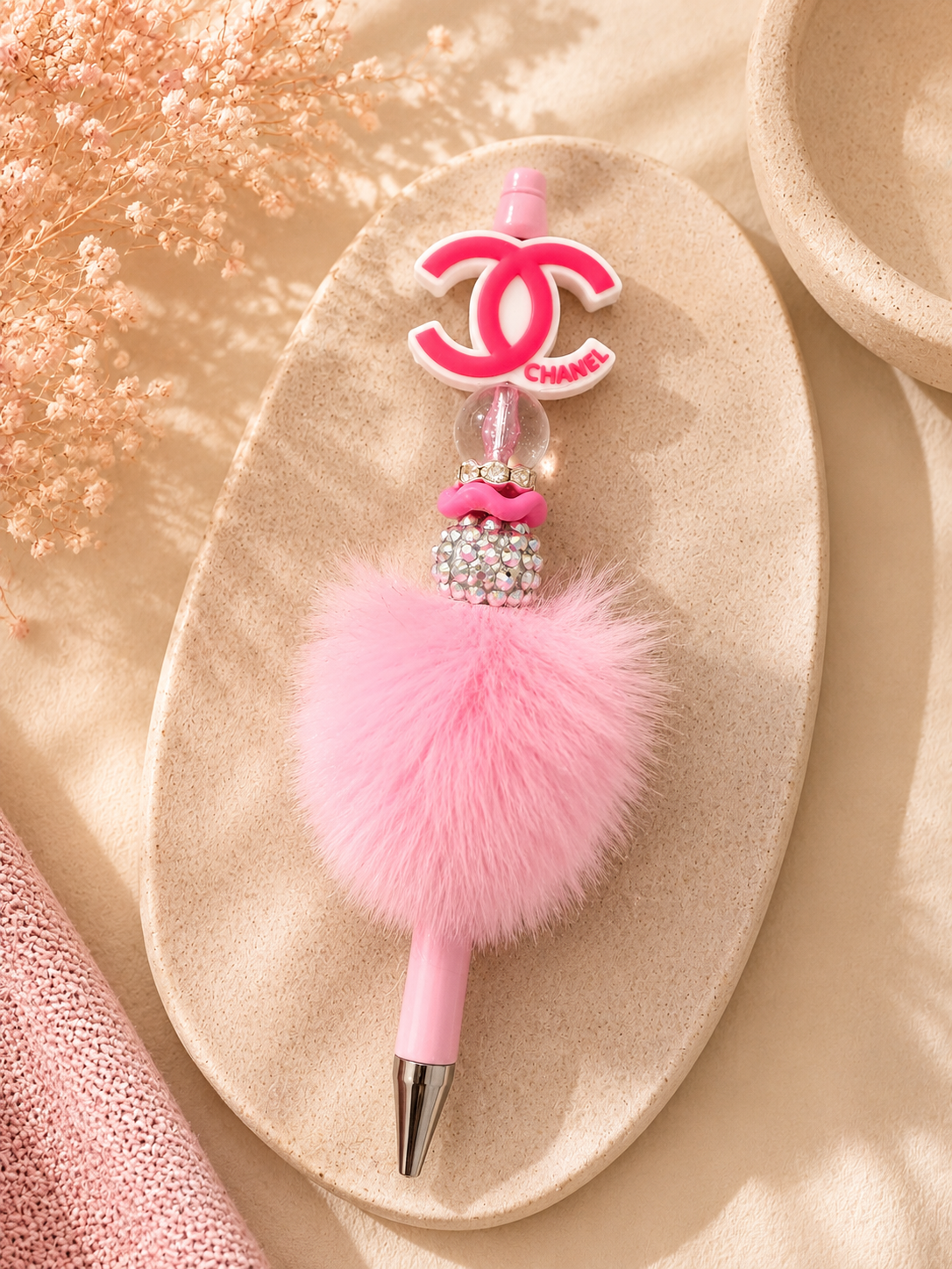Fashion Designer-Inspired Feather Beaded Pen