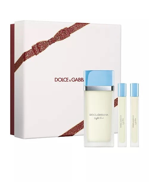 ✔️Dolce & Gabbana Light Blue Women’s Gift Set (3PC) – 3.3oz EDT + 2 Travel Sprays