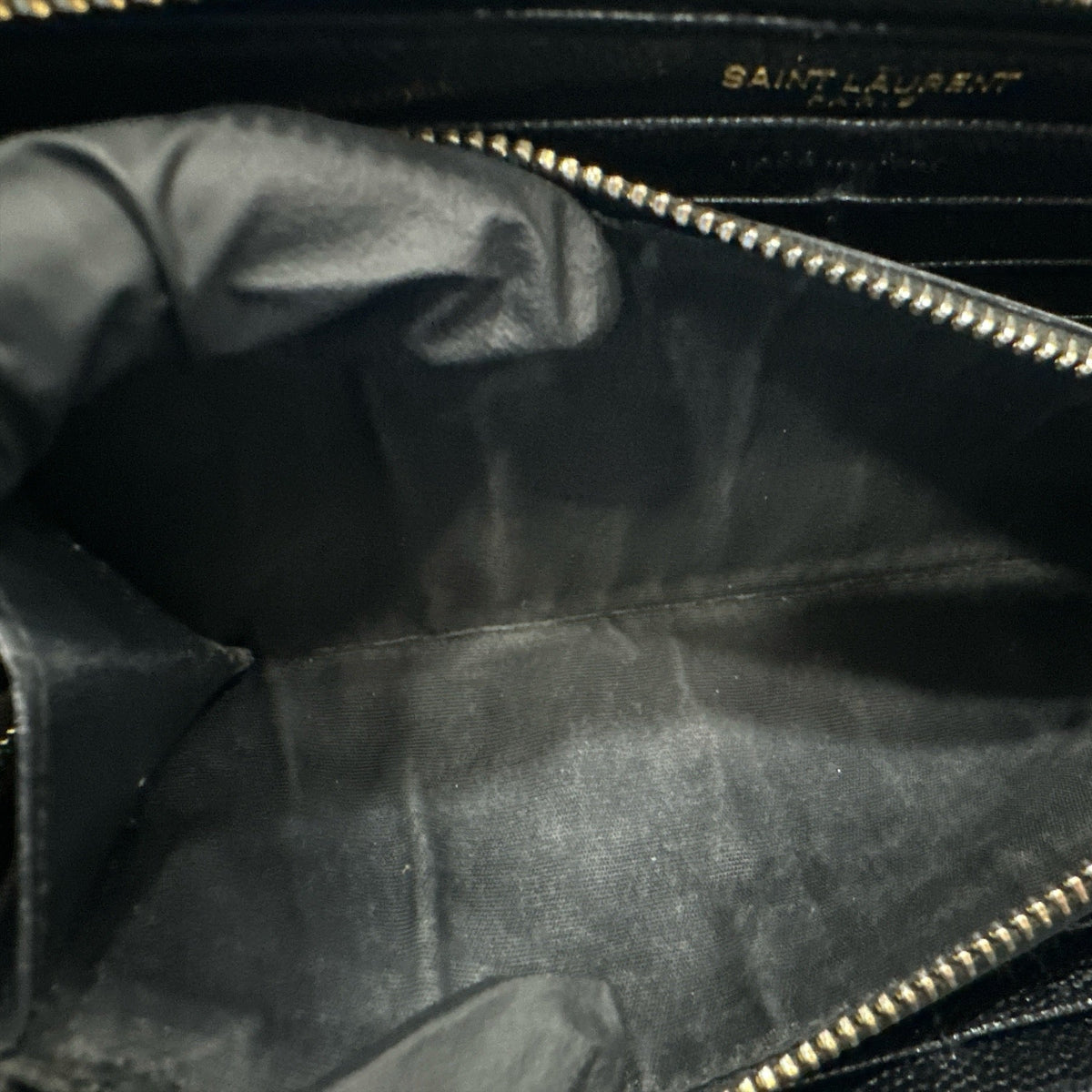 YSL Cassandra Zippy Wallet Black - Clairely Amazing