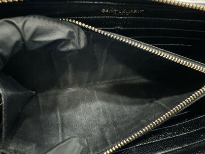 YSL Cassandra Zippy Wallet Black - Clairely Amazing