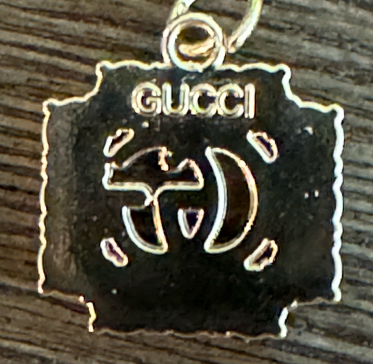 Gucci "GG" charm/zipper pull, gold tone, faux pearls, stamped Gucci - Clairely Amazing