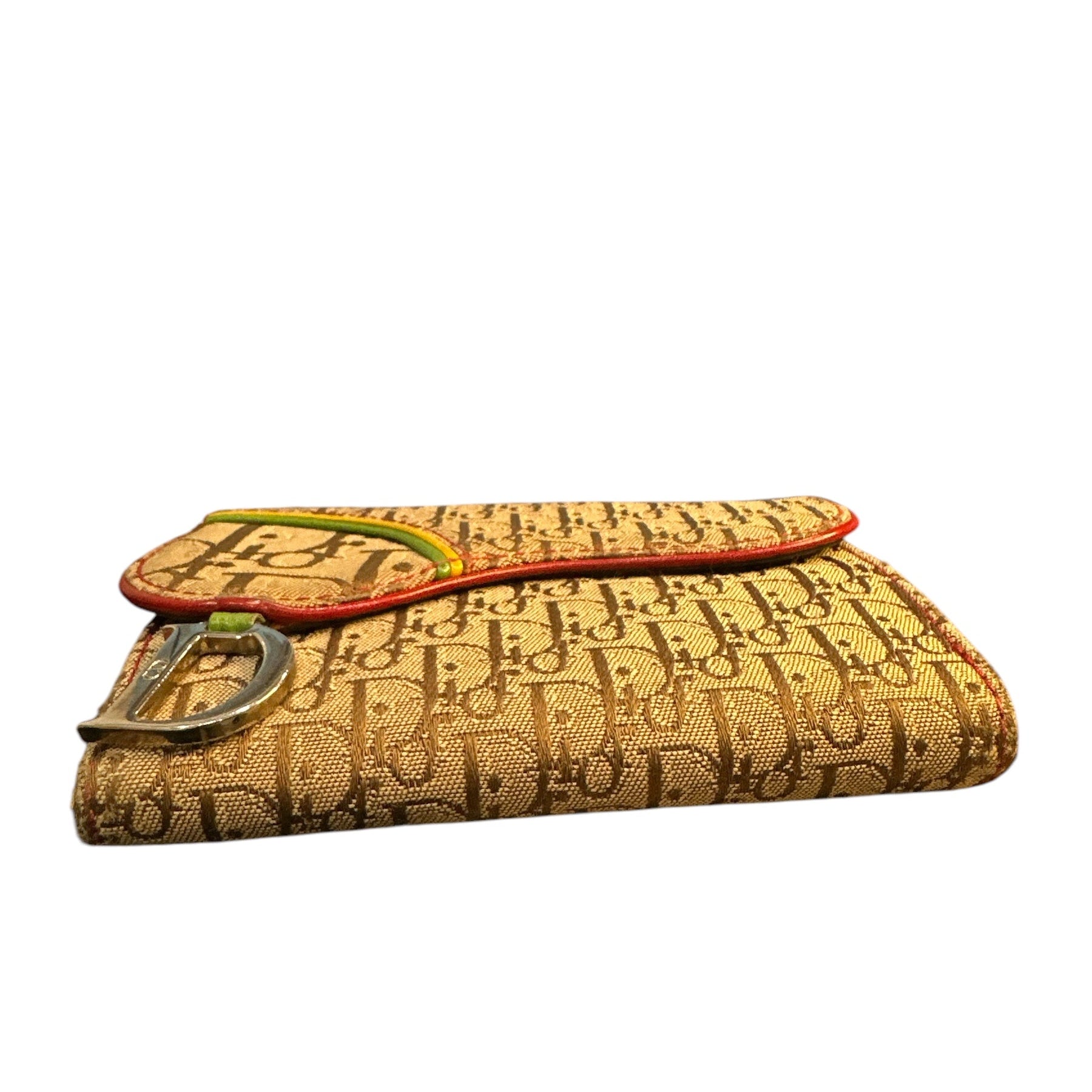 CHRISTIAN DIOR 
Monogram Rasta Saddle Wallet Beige - Clairely Amazing