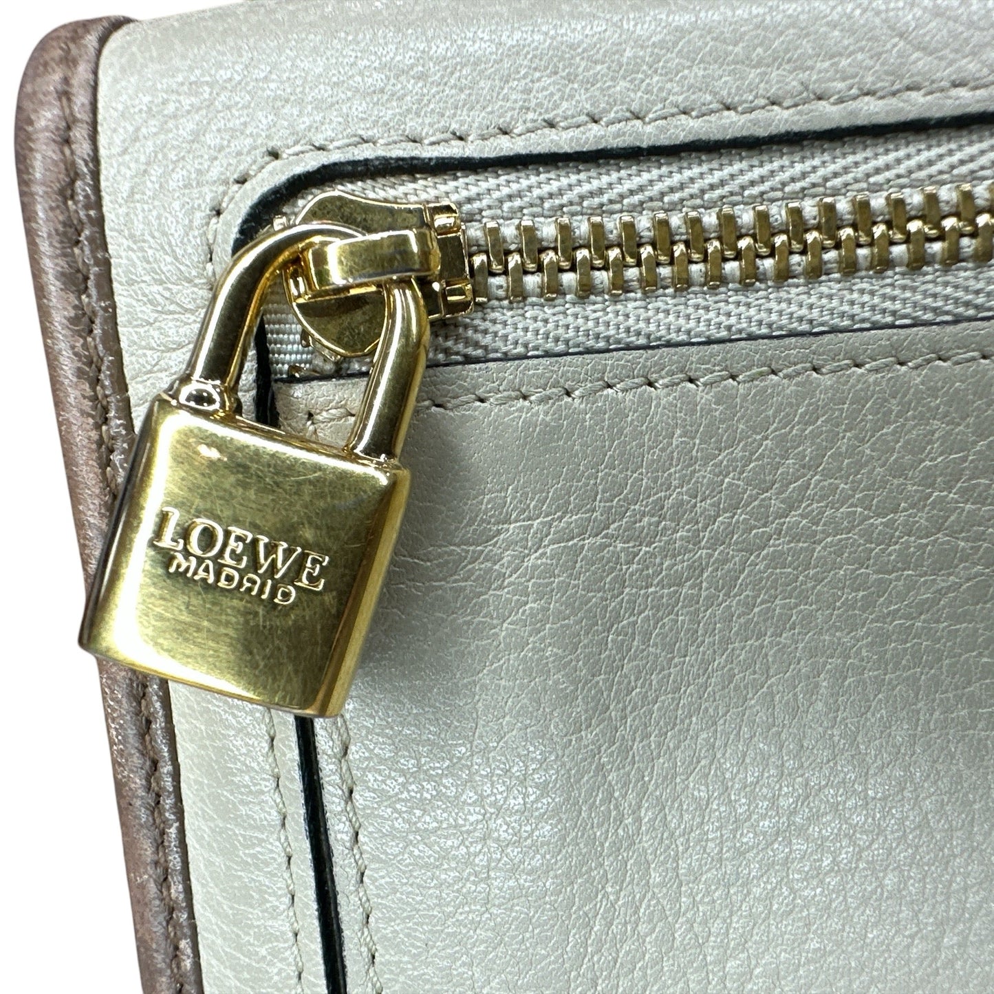 LOEWE Beige/Brown Continental Bi-fold Wallet - Clairely Amazing