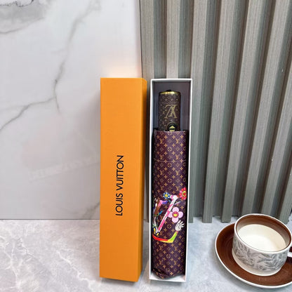 Fashion Compact Umbrella – Luxury-Inspired Design (3 Colors Available)