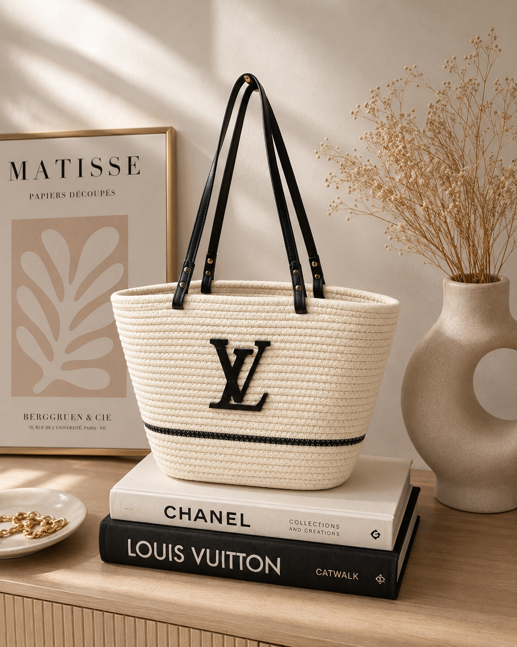 Straw Woven Oversized Tote Bag