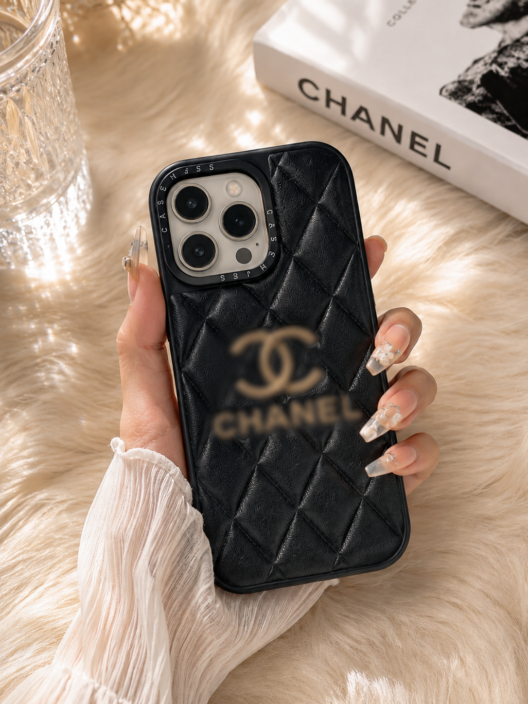 Luxe Quilted & Pearl Glam Phone Cases
