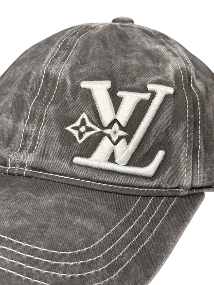 Fashion Logo Baseball Cap – Washed Denim Style