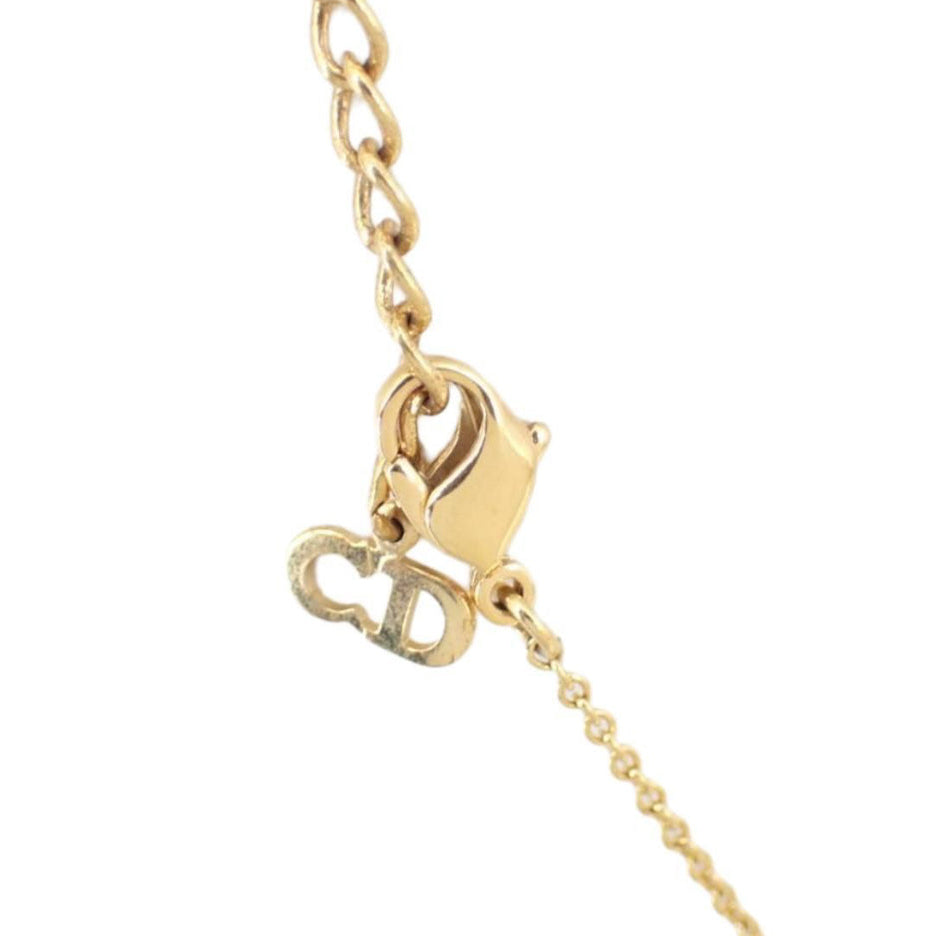 Christian Dior CD Heart Crystal Gold Necklace - Clairely Amazing
