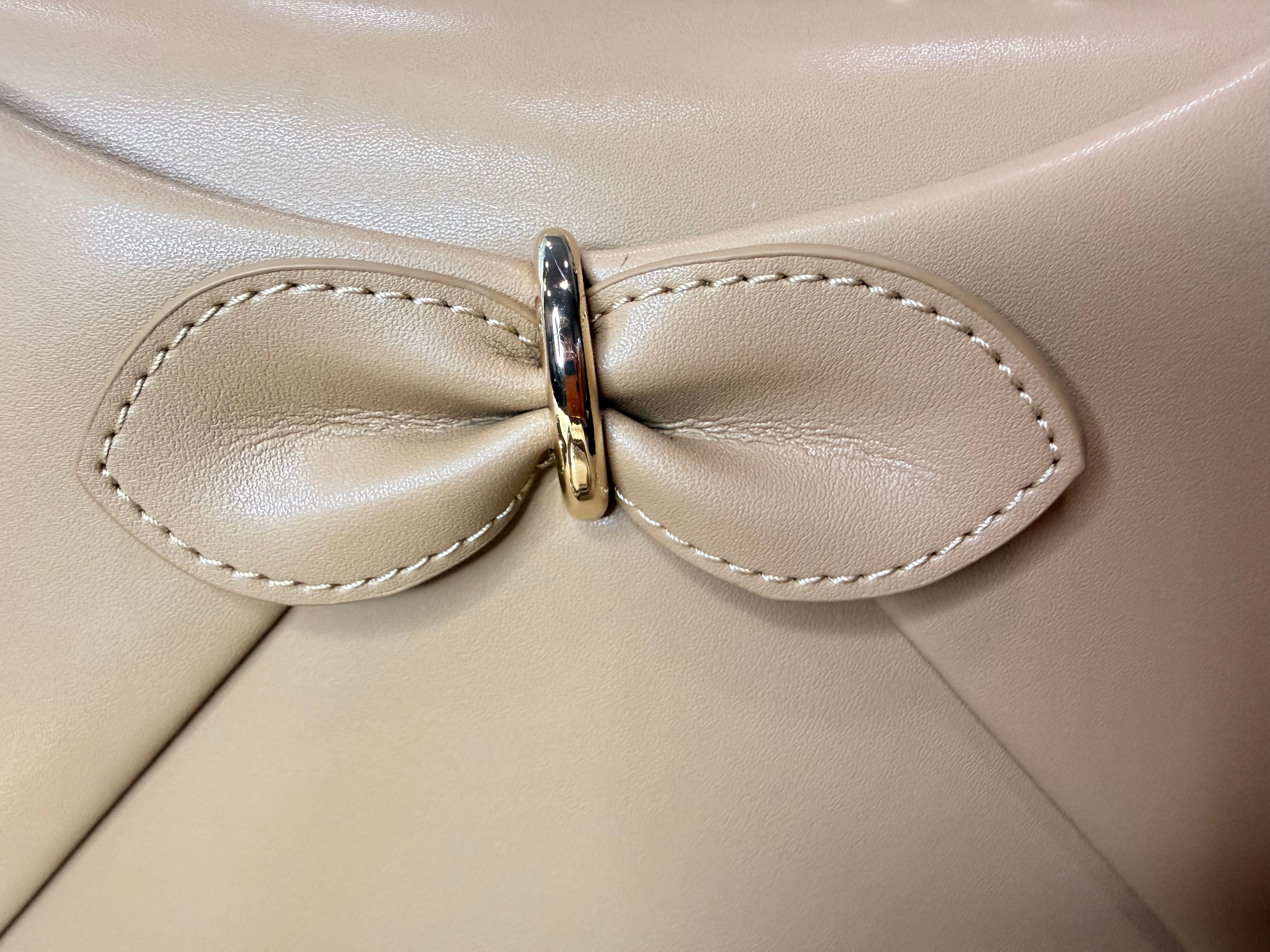 Premium Leather Bow Top Handle Bag | Elegant Designer-Inspired Satchel