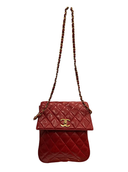 Chanel Red Quilted Flap