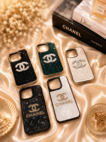 Luxe Quilted & Pearl Glam Phone Cases