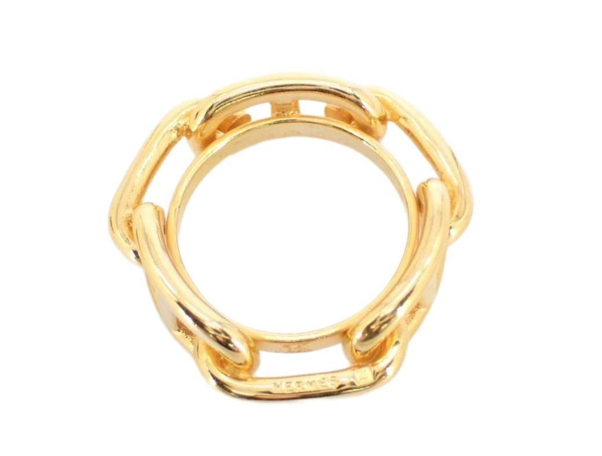 Hermes Gold-Plated “Regate” Scarf Ring - Clairely Amazing