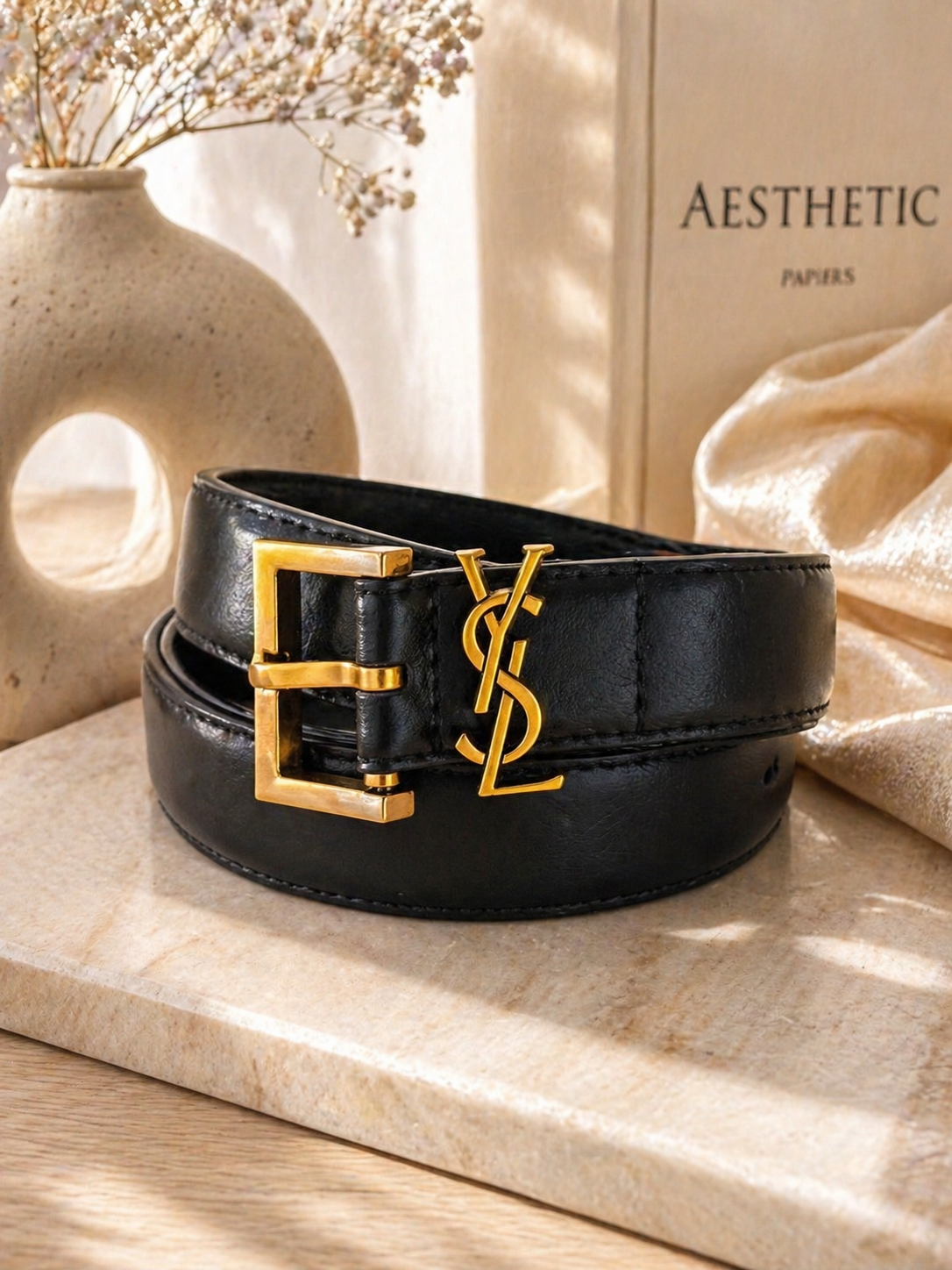 Luxe Gold Accent Fashion Belt