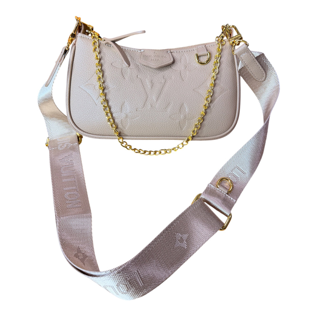 Luxury Monogram Mini Shoulder Bag with Two Interchangeable Straps