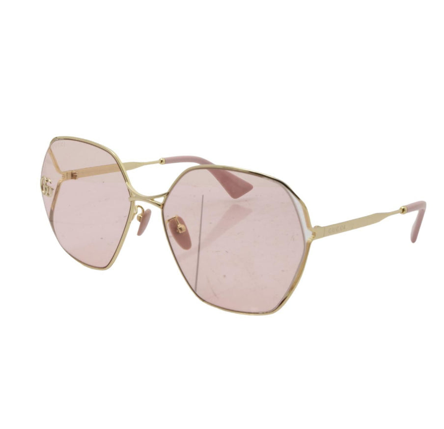 Gucci Gold Pink Sunglasses - Clairely Amazing