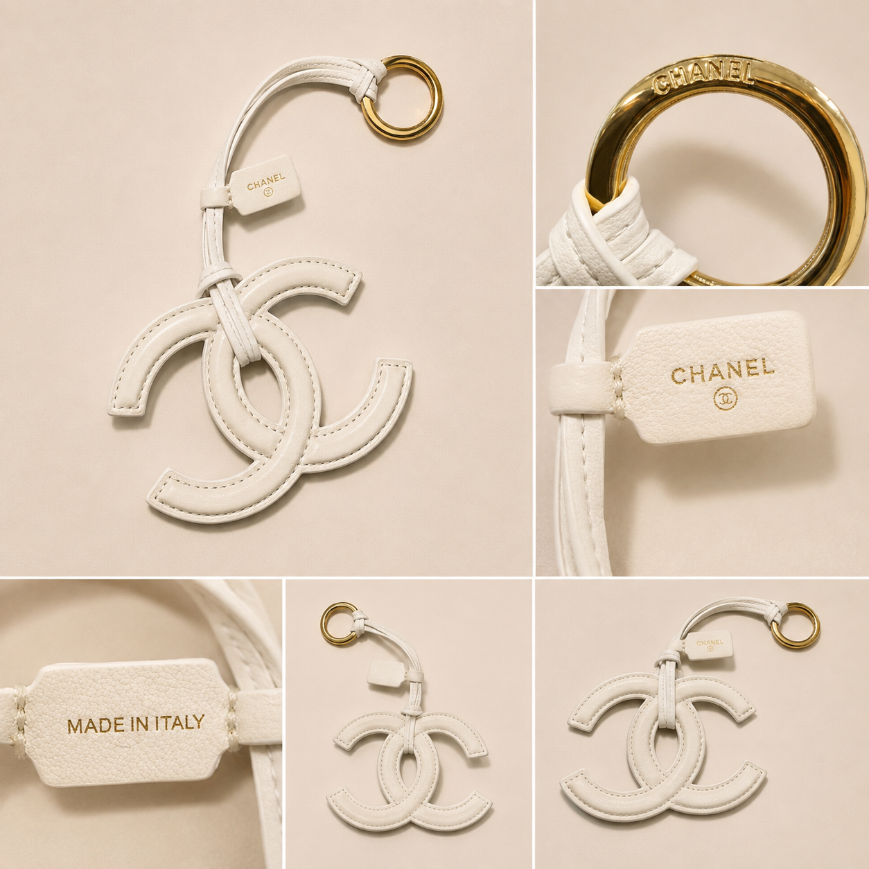 Chanel Leather GWP Bag Charm with Gift Box