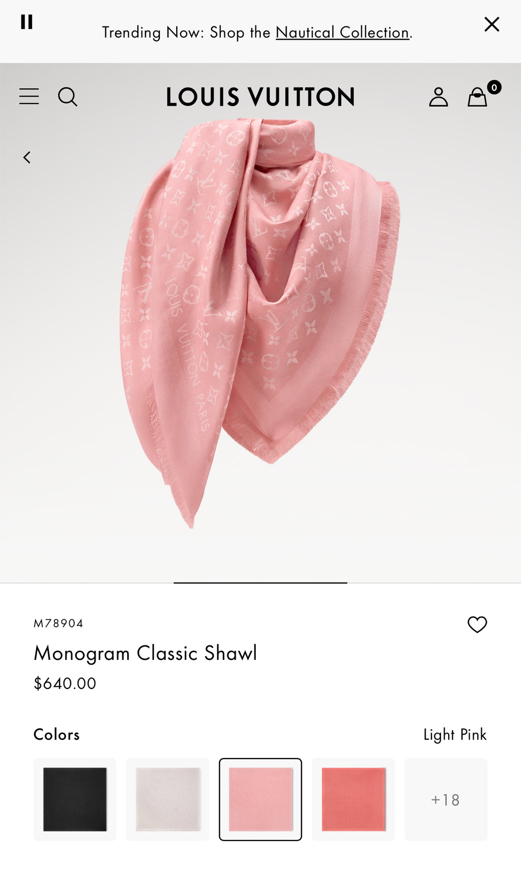 Louis Vuitton Monogram Classic Shawl - BRAND NEW - Clairely Amazing