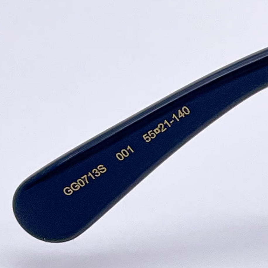 Gucci Women's Black-Blue/Grey Gradient Lenses Sunglasses - Clairely Amazing