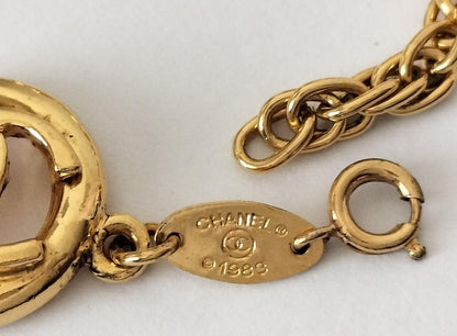 Chanel Gold Plated 1983 CC Chain Bracelet - Clairely Amazing