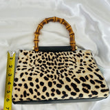 Authentic Gucci Nymphaea Leopard Calf Hair
Bag w/Bamboo Pearl Handles - Clairely Amazing