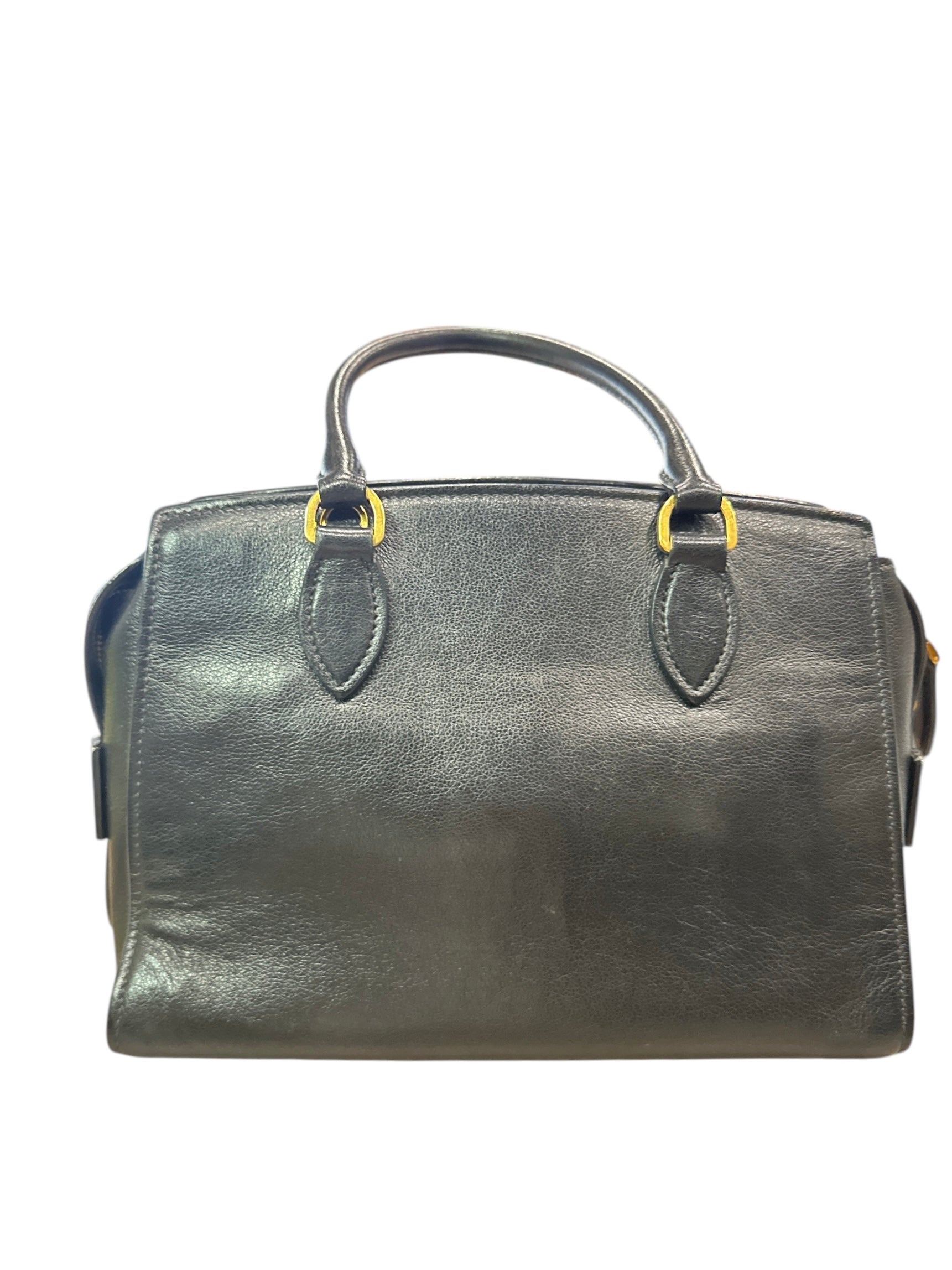 Prada Black Saffiano Leather Small Top Handle Crossbody Bag - Clairely Amazing