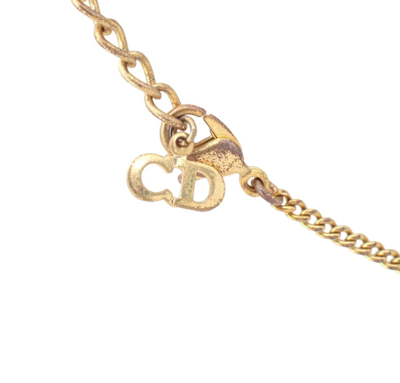 Christian Dior Vintage Small Letter Drop Necklace - Clairely Amazing