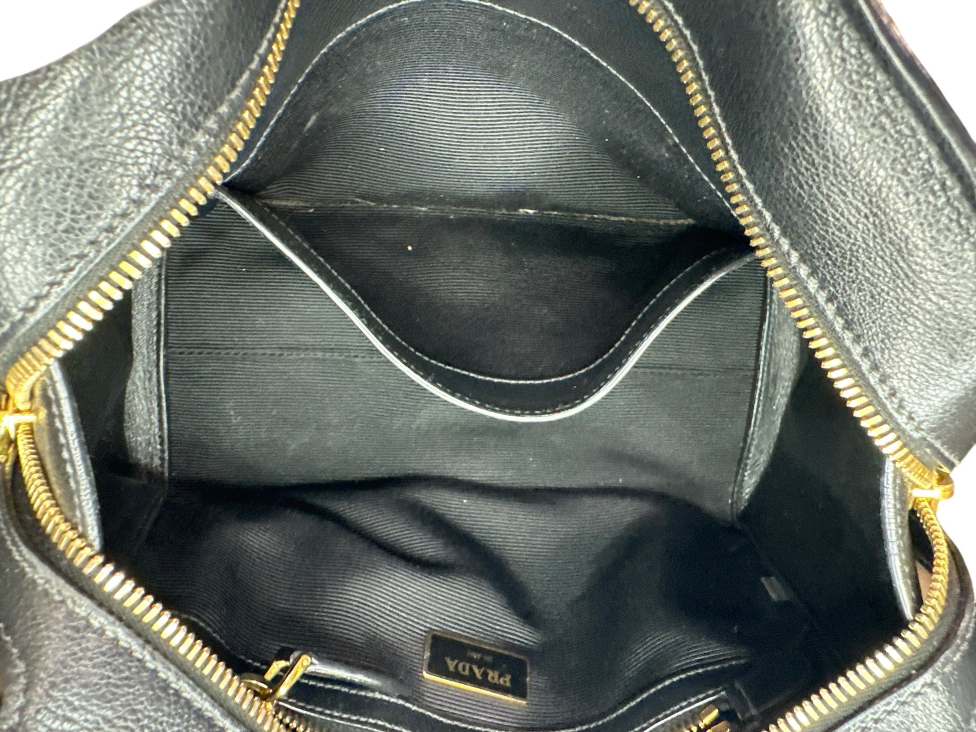 Prada Black Saffiano Leather Small Top Handle Crossbody Bag - Clairely Amazing