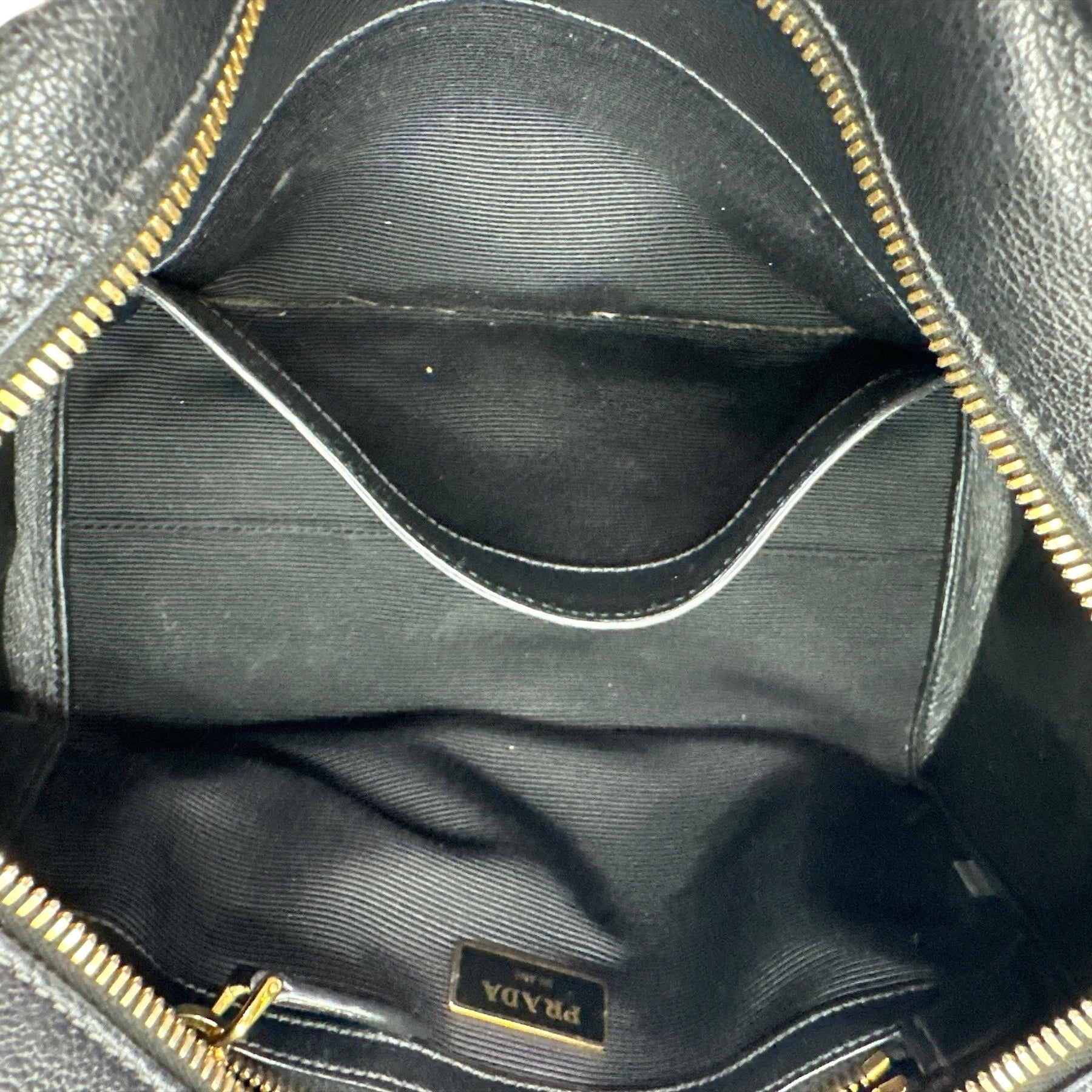 Prada Black Saffiano Leather Small Top Handle Crossbody Bag - Clairely Amazing
