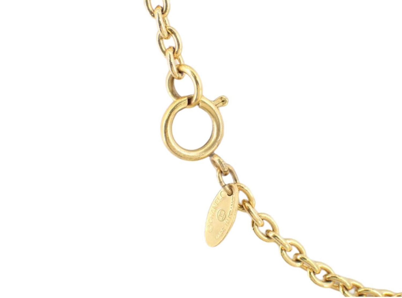 Chanel Sunburst Cutout CC Necklace Gold - Clairely Amazing