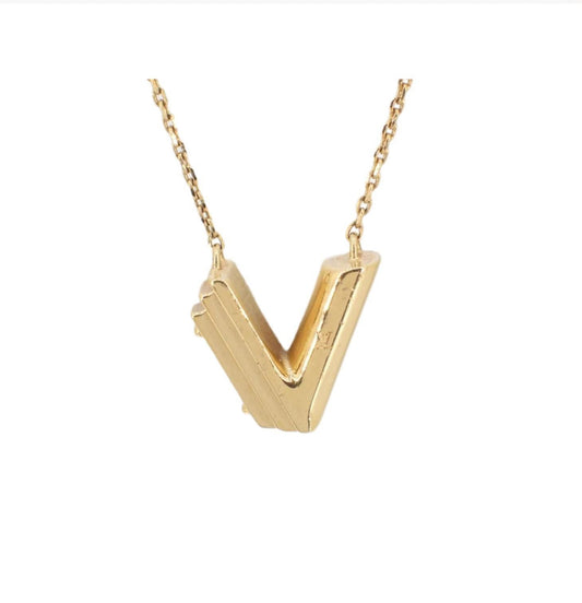 Louis Vuitton LV&ME V Initial Alphabet Pendant Necklace - Clairely Amazing