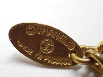 Chanel Sunburst Cutout CC Necklace Gold - Clairely Amazing
