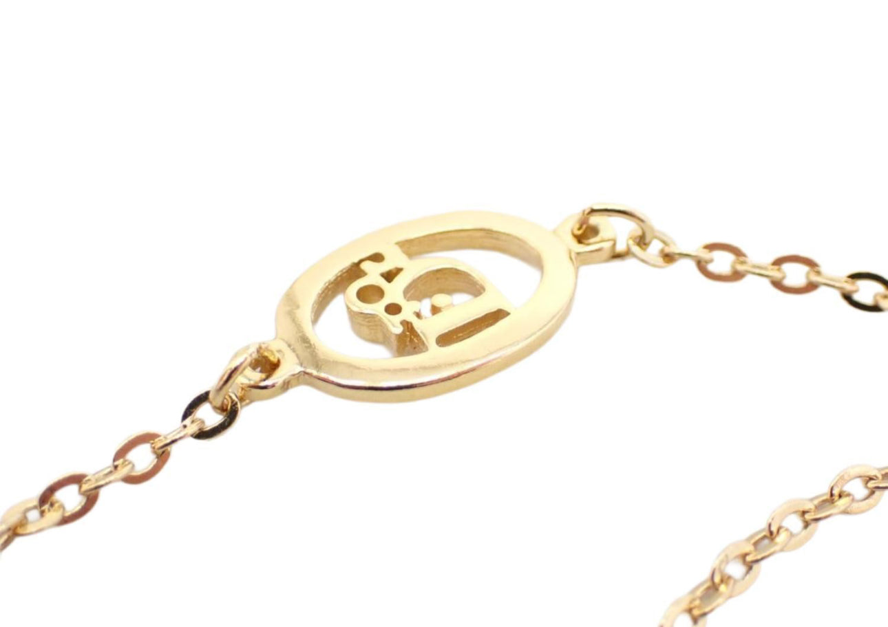 Christian Dior 22ct Gold Plated Oval Logo Chain Bracelet - Clairely Amazing